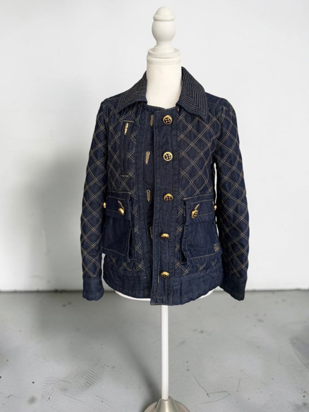 MARC BY MARC JACOBS Denim Quilted Jacket Size XS